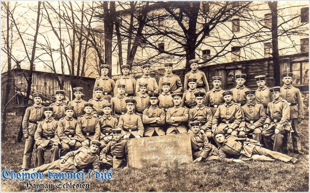 Haynau in Schlesien Foto I.Weltkrieg Soldaten des Ers.Batl.37 von 1916