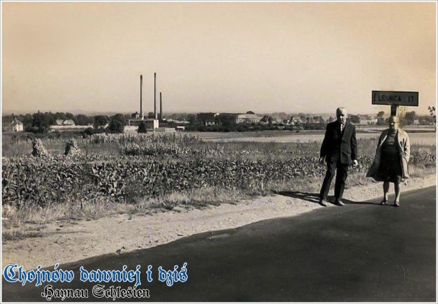 widok z ul.Parkowej na Chojnowskie Zakłady Wyrobów Papierowych przy ul.Okrzei 1970