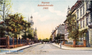 Ulica Kolejowa w Chojnowie 1905 rok
